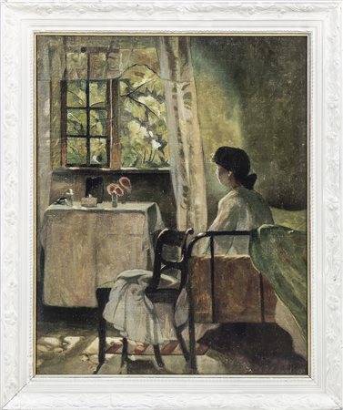 INTERNO CON FANCIULLA ALLA FINESTRA - INTERIOR VIEW WITH FEMALE FIGURE inizio...