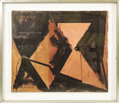 GRAZIANA PENTICH Composizione geometrica - Geometric Composition olio su tela...