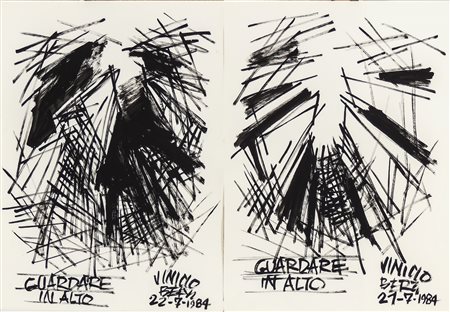 VINICIO BERTI (1921-1991) Guardare in alto 1984 coppia di dipinti ad acrilico...