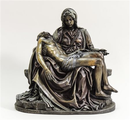 LA PIETÀ DI MICHELANGELO - THE PIETÀ gruppo rivestito in metallo -...