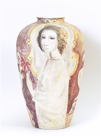 MARCELLO FANTONI (1915-2011) Vaso in ceramica - Ceramic Vase dipinto con...