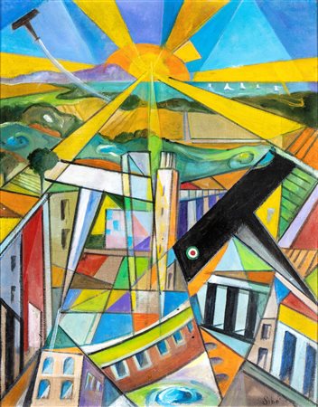 PIERLUIGI BOSSI SIBÒ (Milano 1907-2000) <br>Alba Iridescente