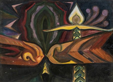 ALBERTO BRAGAGLIA (Frosinone 1896-Anzio 1985) <br>Senza titolo, double face