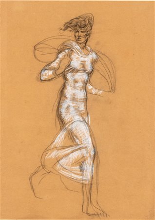 ROMANO DAZZI (ROMA, 1905 - 1976) - Ragazza in corsa