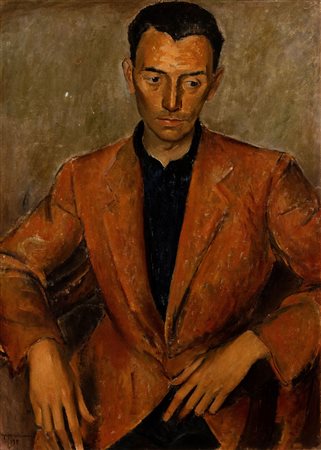 UGO CAPOCCHINI (Barberino Val d'Elsa 1901-Firenze 1980) <br>Ritratto maschile