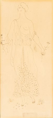 GINO BONICHI SCIPIONE (Macerata 1904-Arco di Trento 1933) <br>Ragazza con fiori