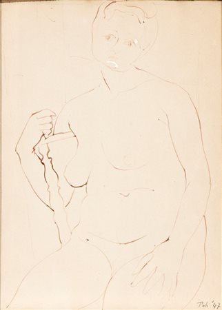 TOTI SCIALOJA (Roma 1914-1998) <br>Nudo femminile