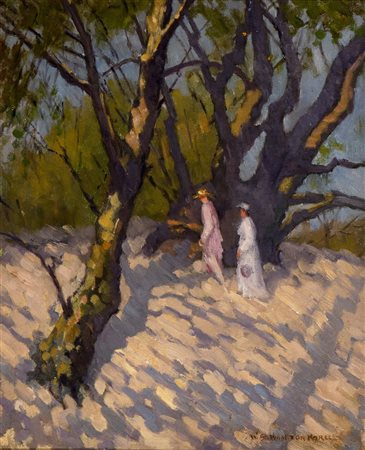 WILLEM VAARZON MOREL (Zutphen 1868-Koudekerke 1955) <br>Passeggiata nel bosco