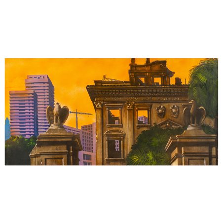 Sergio Ceccotti Roma 1935 65x130 cm.