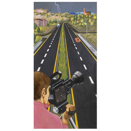 Sergio Ceccotti Roma 1935 80x40 cm.