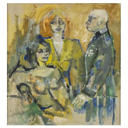 Mino Maccari Siena 1898 - Roma 1989 51x47 cm.