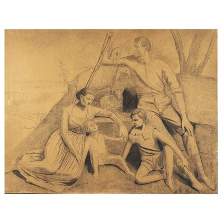 Gisberto Ceracchini Foiano della Chiana 1899 - Petrignano del Lago 1982 138x178 cm.