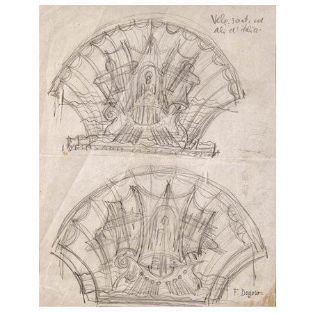 Fortunato Depero Fondo 1892 - Rovereto 1960 28,5x22,5 cm.