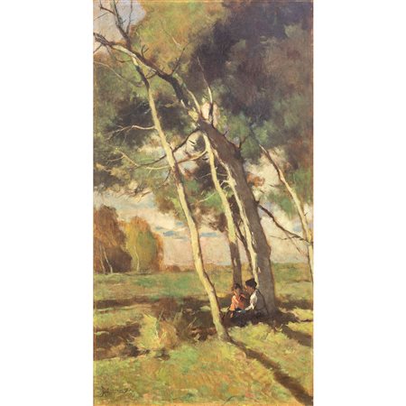 Ludovico Tommasi Livorno 1866 - Firenze 1941 88x48 cm.