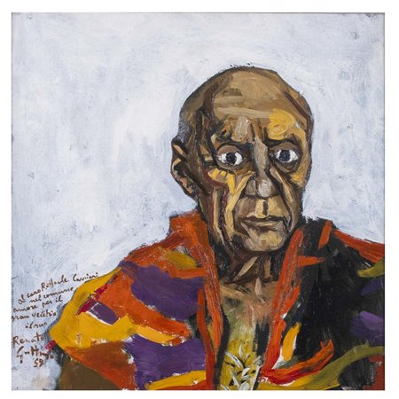 Renato Guttuso Bagheria 1911 - Roma 1987 50x49,5 cm.