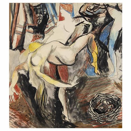 Renato Guttuso Bagheria 1911 - Roma 1987 46x42 cm.