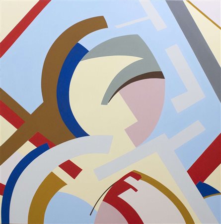 Fabrizio Campanella, Il Guerriero, anni Duemila, acrilico su tela, 150x150...