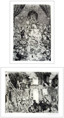 GIAMPAOLO TALANI San Vincenzo 1955 Lotto composto da 2 opere: - Senza titolo...