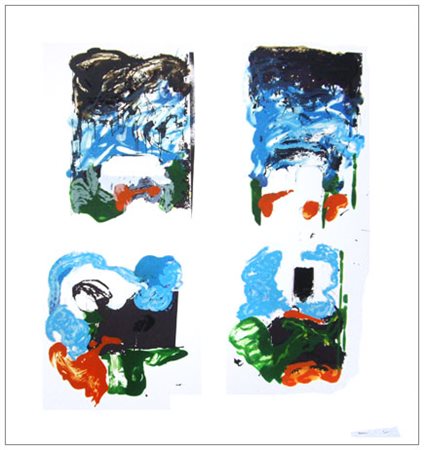 MARIO SCHIFANO Homs 1934 – Roma 1998 Vedute interrotte 1988/1989 Litografia e...