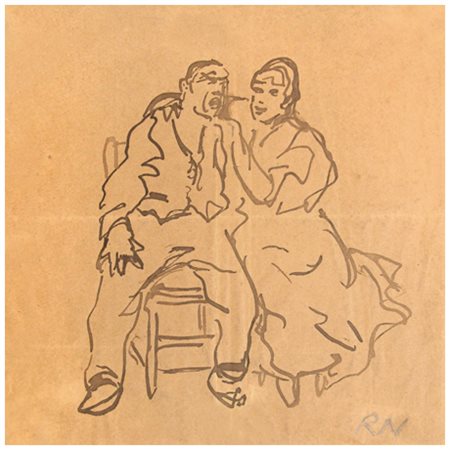 RENATO NATALI Livorno 1883 – 1979 Senza titolo Inchiostro su carta 17 x 17....