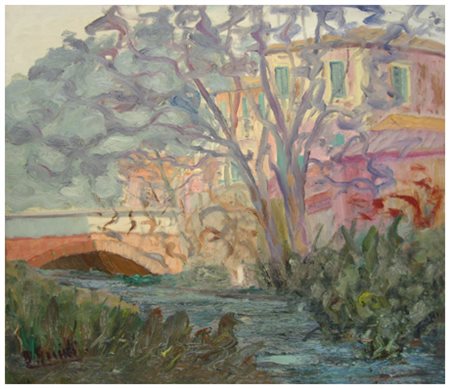 BRUNO GUIDI Colline di Livorno 1916 – Roma 2002 Meriggio invernale 1965 Olio...