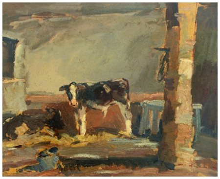 MASANIELLO LUSCHI Livorno 1942 – 1995 Senza titolo Olio su faesite 40 x 49....