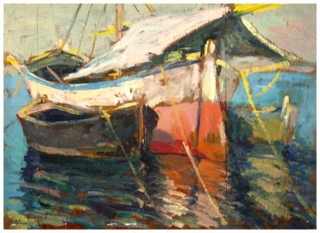 NELLO GIOVANNELLI Livorno 1922 – 1996 Senza titolo 1974 Olio su tavola 13,5 x...