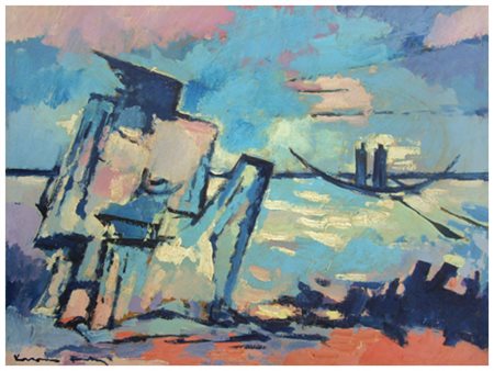 VOLTOLINO FONTANI Livorno 1920 – 1976 Senza titolo Olio su faesite 30 x 40....