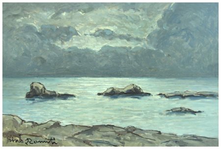 GINO ROMITI Livorno 1881 – 1967 Senza titolo Olio su faesite 20 x 30. Firma...