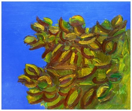 a firma di ENNIO MORLOTTI Vegetazione Olio su tela 50 x 60. Firma in b. a d.;...