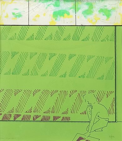 Gianni Dorigo, 'Decalcomanie o del grande Trittico', 1974