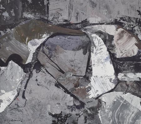 Mario Nanni (1922 - 2019) COMPOSIZIONE, 1962 tecnica mista su masonite...