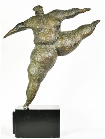 Matteo Lo Greco LA DANZATRICE bronzo, cm 67x52x16; es. I/VII firma e tiratura...