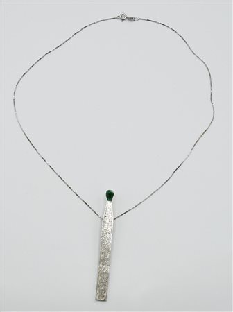 Raymond Hains (1926 - 2005) PENDENTE "FIAMMIFERO", 2005 argento 925 e smalto...