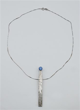 Raymond Hains (1926 - 2005) PENDENTE "FIAMMIFERO", 2005 argento 925 e smalto...