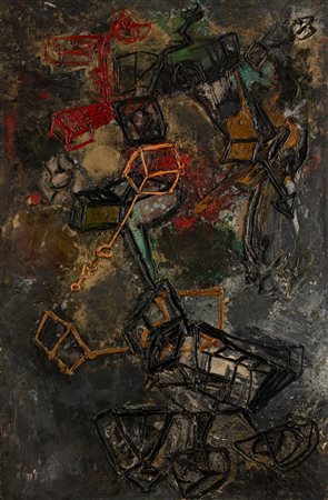 Pinot Gallizio (Alba 1902-1964)  - Senza titolo, 1961