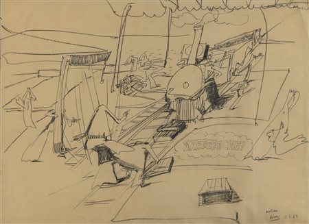 Valerio Adami (Bologna 1935)  - Western, 1962