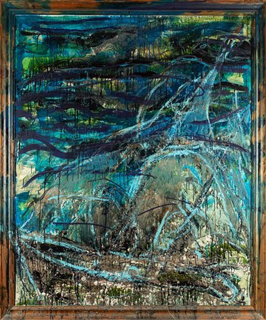 Mario Schifano (Homs 1934-Roma 1998)  - Mare in fondo, 1986