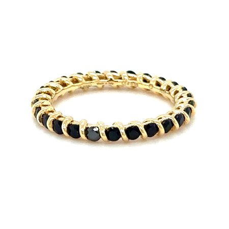 ANELLO IN ORO GIALLO 18K 2.89 GR CON DIAMANTI FANCY BLACK* - JG4041819