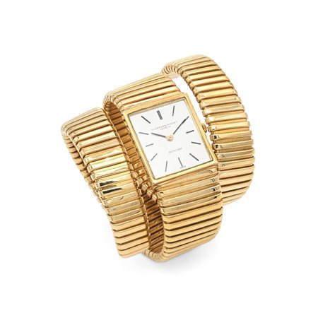 Bulgari, orologio polso tubogas Movimento Audemars Piguet Oro giallo 750/000....