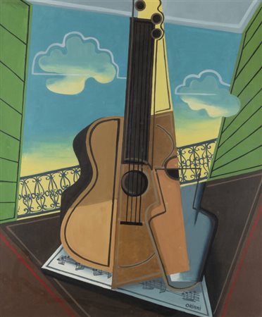 PIPPO ORIANI<BR>Torino 1909 - 1972 Roma<BR>"Gran chitarra" 1965