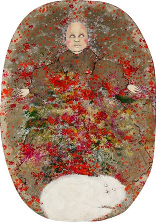 ENRICO COLOMBOTTO ROSSO<BR>Torino 1925 - 2013 Casale Monferrato (AL)<BR>"Bambola con gatto"