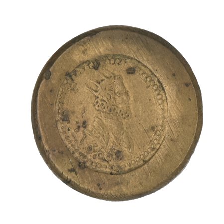 Peso monetale uniface in bronzo Doppia di Spagna 1688 Diametro mm 35