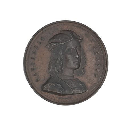 Carlo Moscetti (1870-1885) Medaglia in bronzo commemorativa di Raffaello...