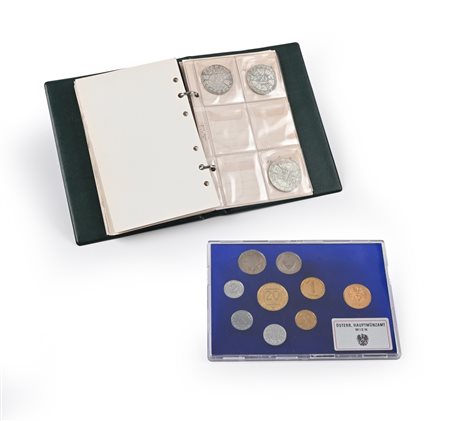 Lotto Austria: Serie divisionale 1983, 100 scellini 1977, 2 monete da 50...