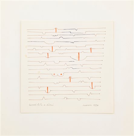 Bruno Munari (Milano 1907-Milano 1998) Incredibile a dirsi - Scrittura...