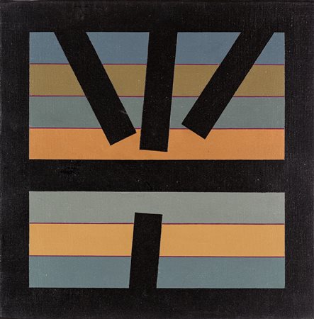 Eduardo Jonquieres (1918-2000) Senza titolo Acrilico su tela cm 30x30 Al...