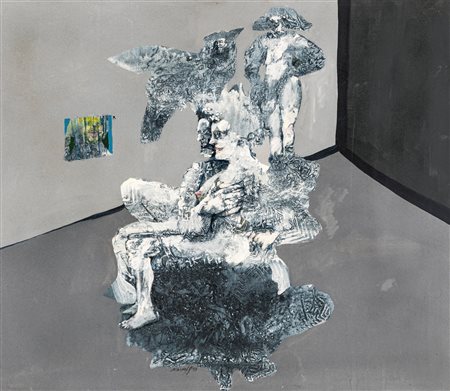 Jules Maidoff (New York 1933) Interno 1979 Olio su tela cm 60x70 - in cornice...