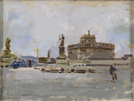 DIPINTO CASTEL SANT'ANGELO DI VITTORIO CUSATELLI