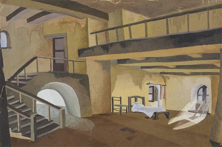 TEMPERA SCENOGRAFIA DI VITTORIO GRASSI